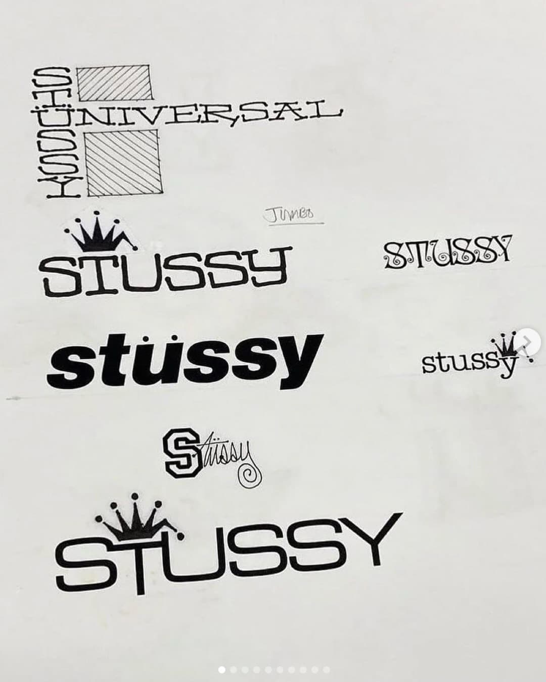 Stussy logo sketches