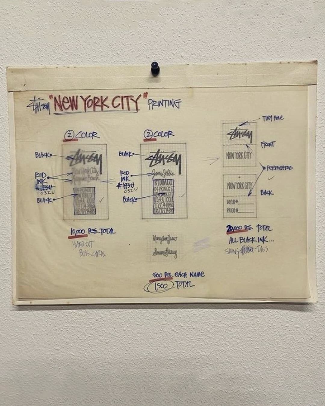 Stussy New York City graphic notes