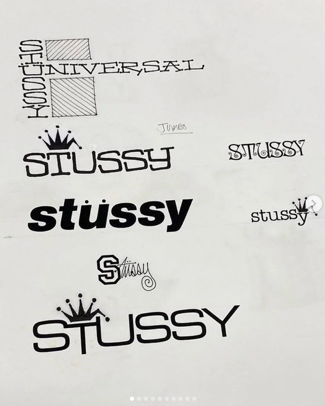 Stussy logo sketches